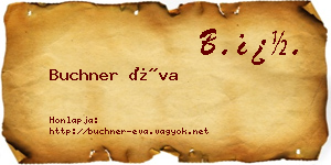 Buchner Éva névjegykártya